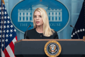 A Procuradora-Geral dos EUA, Pam Bondi