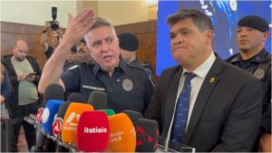 O prefeito Álvaro Damião e o Secretário de Segurança Pública, Márcio Lobato