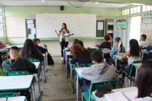 Sala de aula de uma escola Estadual de Minas Gerais