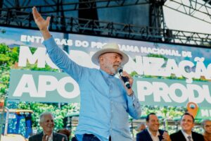 O presidente Lula, em Contagem