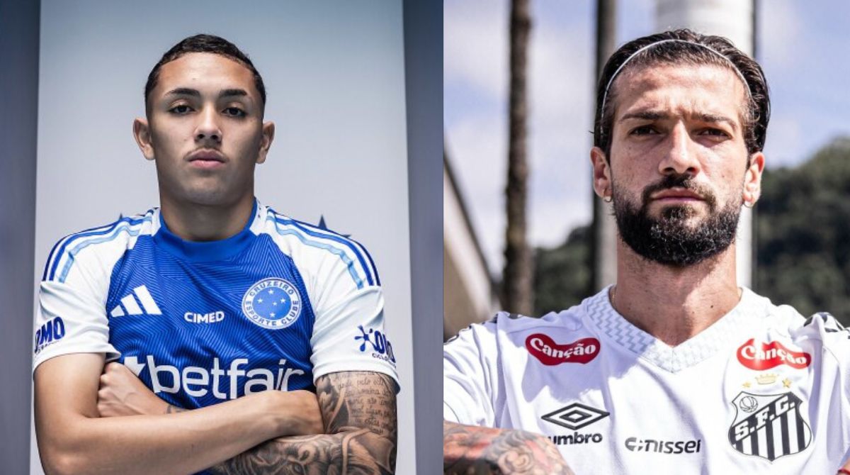 Jogadores Kauã Moraes e Lautaro Díaz
