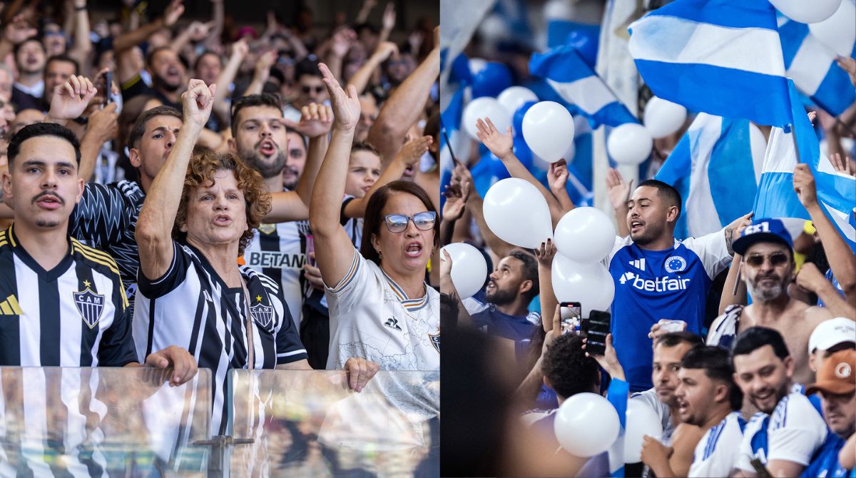 Desafio de Gigantes resgata torcidas meio a meio entre Atlético e Cruzeiro no Mineirão; conheça a história da tradição