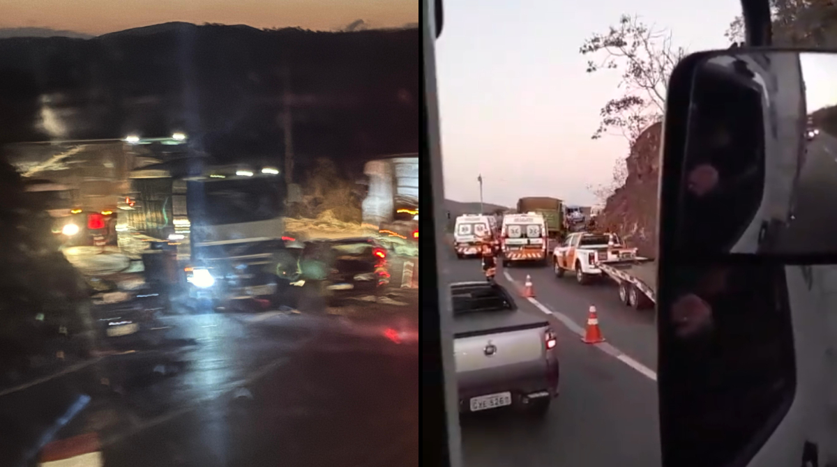 frames de vídeo do acidente na br-381