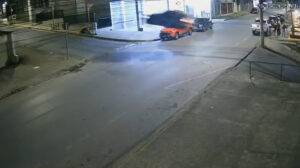 motorista voando na rua