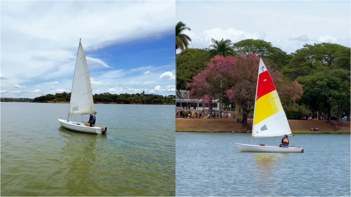 barcos a vela na lagoa da pampulha
