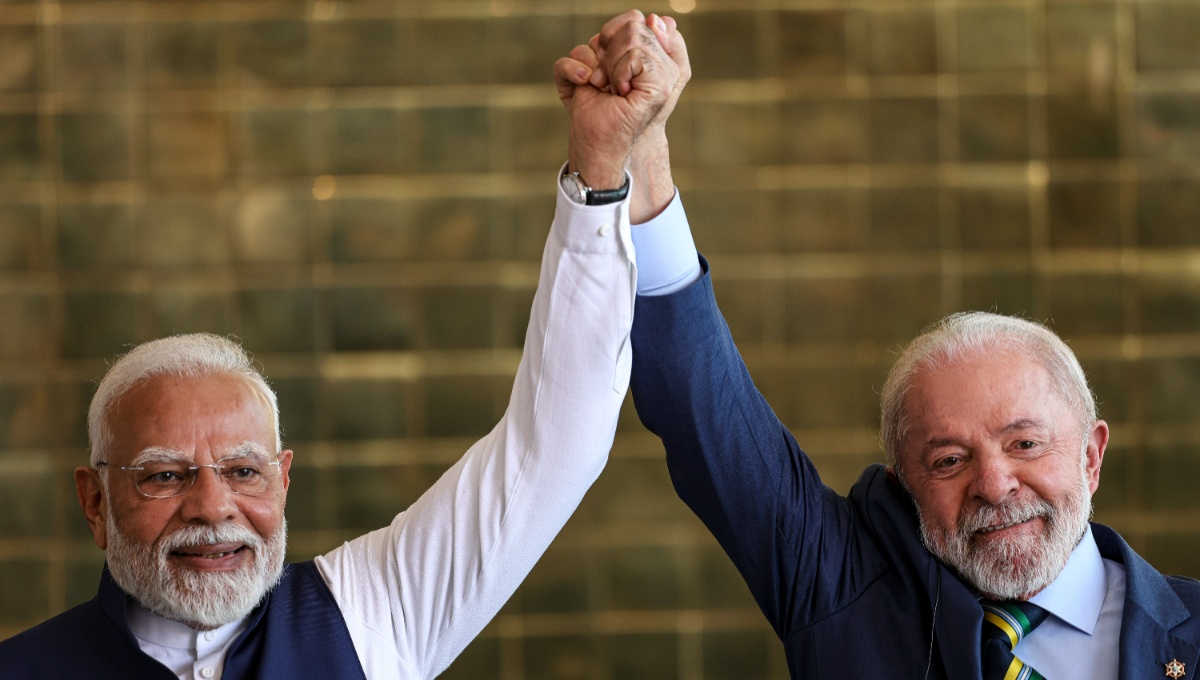 Lula e o primeiro-ministro da Índia, Narendra Modi