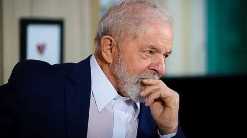 O presidente Lula, em plano detalhe