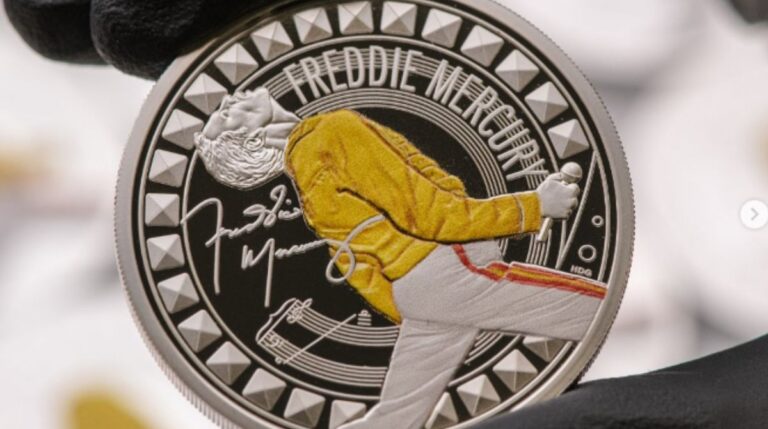 Moeda comemorativa do Freddie Mercury