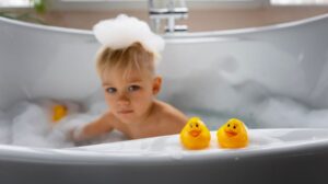 hora do banho criança