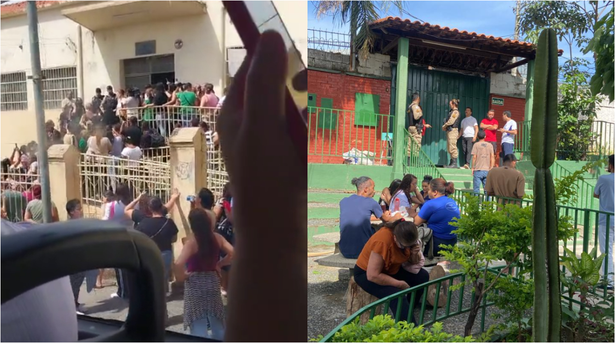 candidatos de concurso público de contagem esperando nos locais de prova