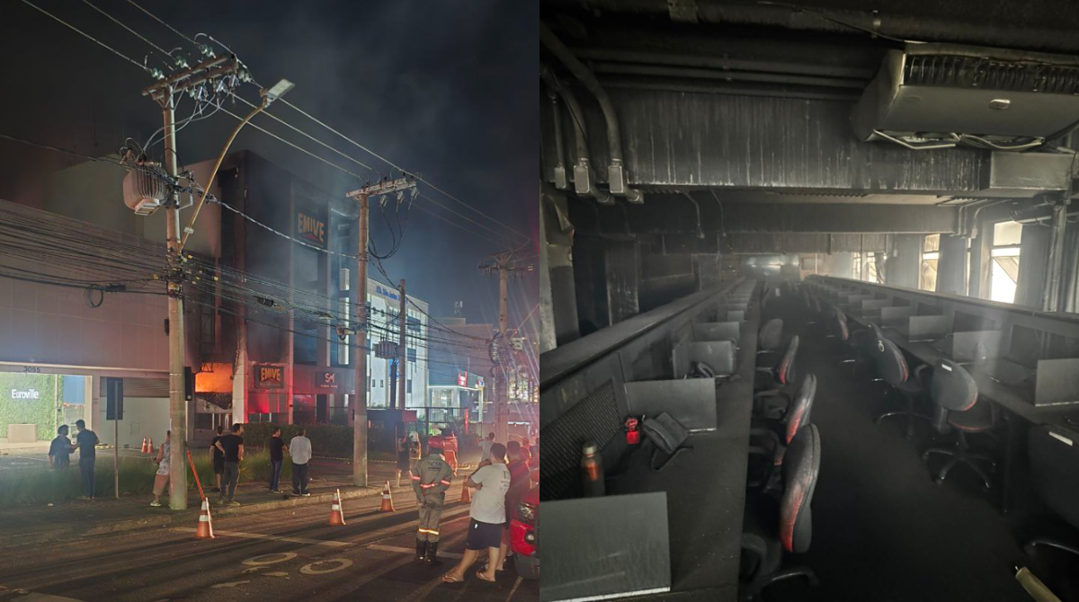 prédio da emive que pegou fogo