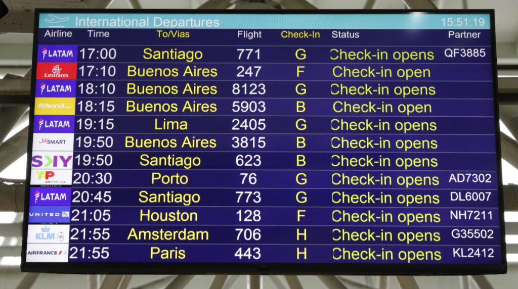 voos internacionais brasil