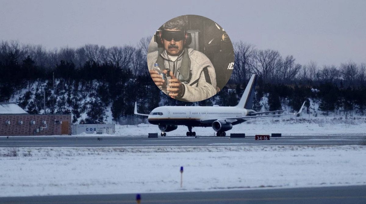 Maduro desembarcou em Nova York cercado por agentes federais do FBI. (Foto: Leonardo Munoz/AFP e Truth/Trump)