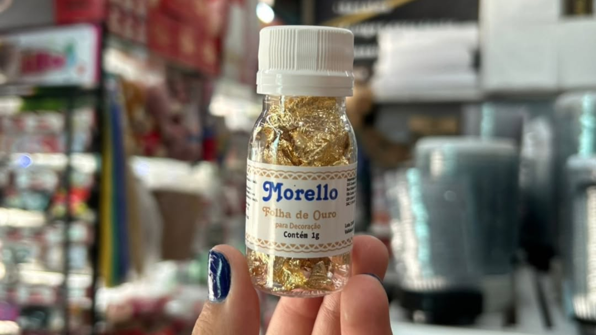 glitter folhas de ouro