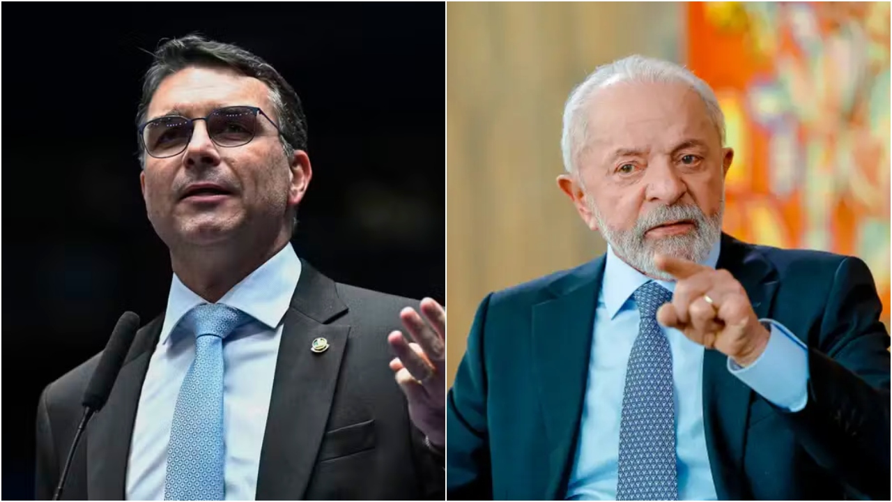 Flávio Bolsonaro e Lula