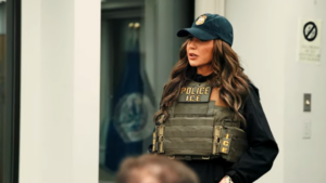 A secretária de Segurança Interna dos EUA, Kristi Noem