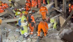 Desabamento de prédio no Bairro Jardim Vitória