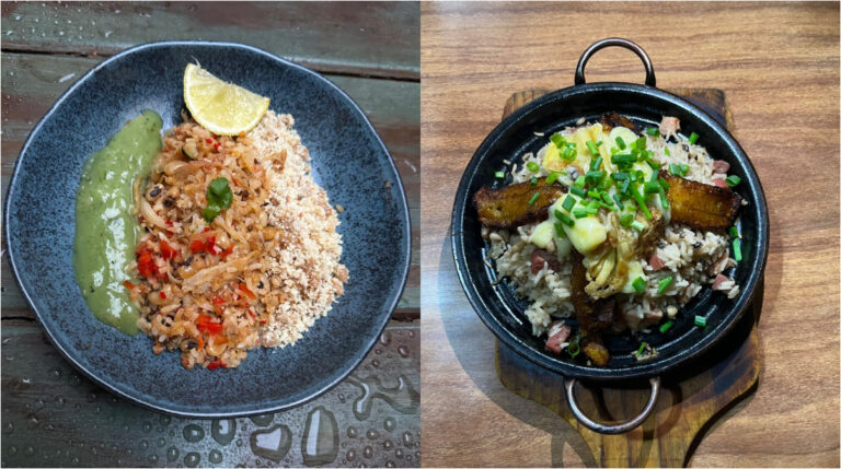 pratos de estabelecimentos participantes do festival do arroz