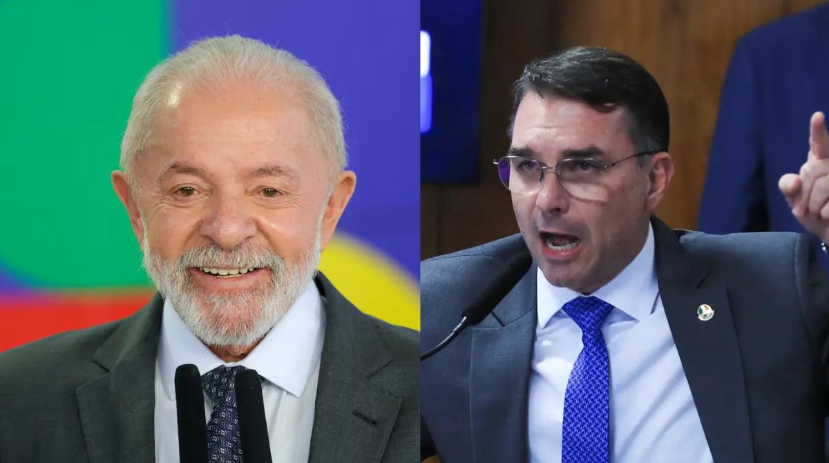 Lula (PT) e Flávio Bolsonaro (PL) seguem como favoritos do eleitorado brasileiro para a presidência. (Foto: Fabio Rodrigues-Pozzebom/Agência Brasil e Lula Marques/Agência Brasil)