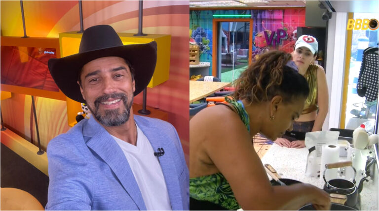 selfie do cowboy após eliminação e solange e ana paula discutindo no bbb