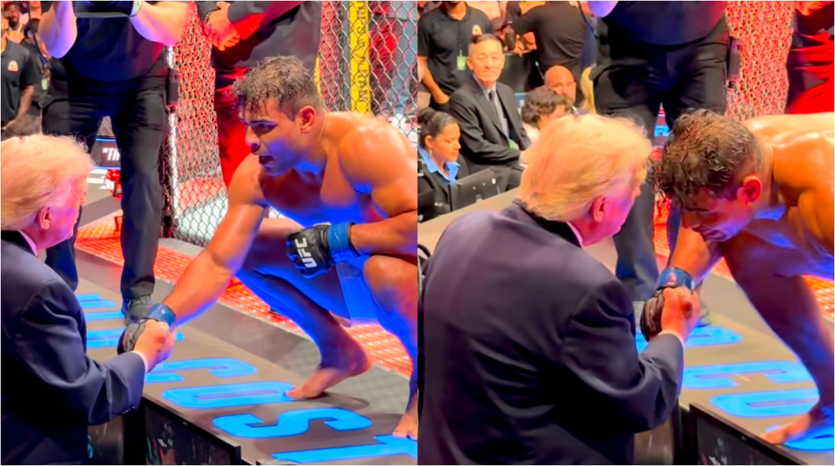 trump cumprimentando paulo borrachinha