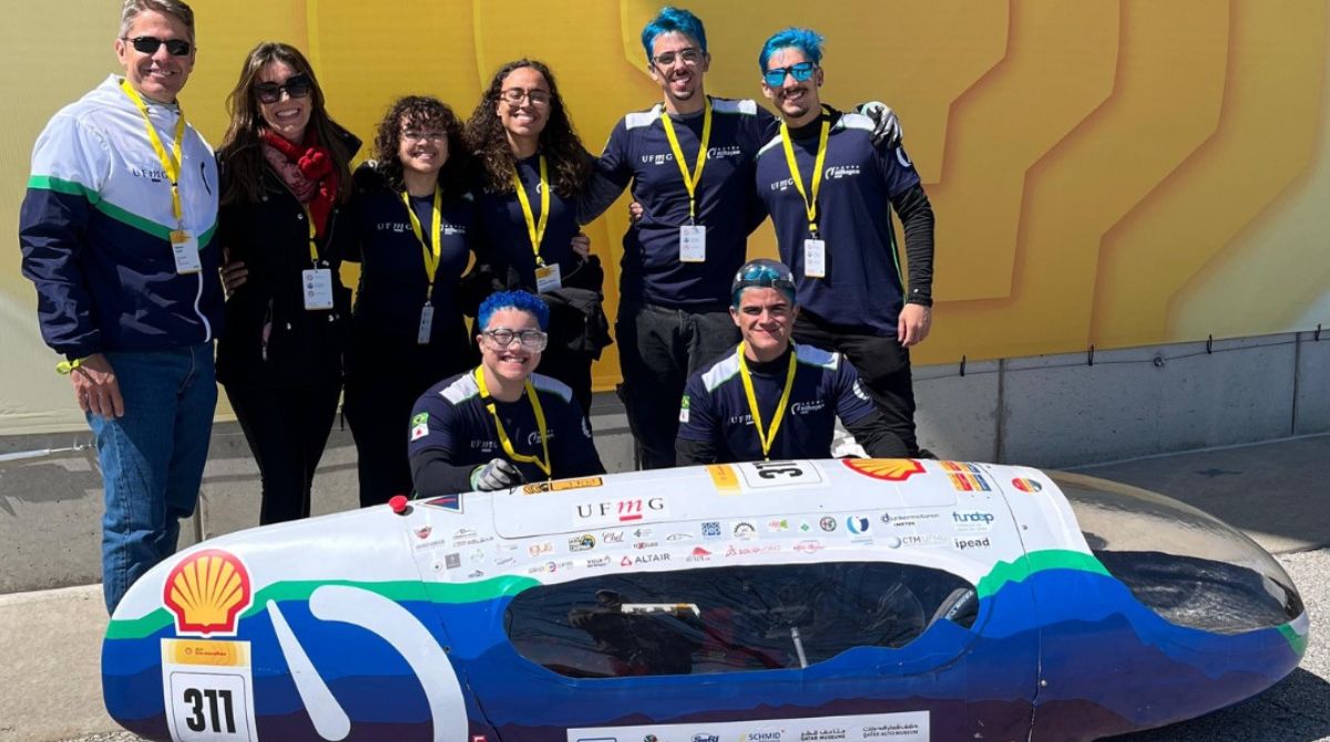 Estudantes da UFMG conquistam título inédito para o Brasil com protótipo de carro elétrico. (Foto: Reprodução/Instagram/milhagem.ufmg)