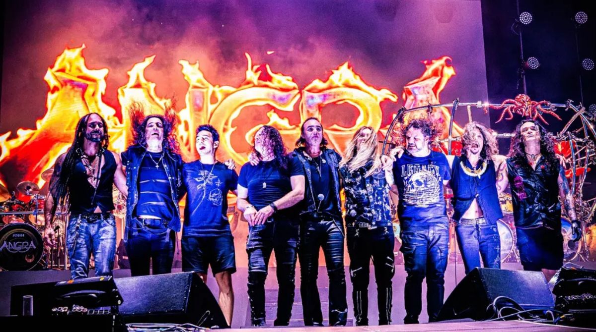 Show do Angra no Bangers Open Air reuniu gerações da banda no palco. (Foto: Reprodução/Instagram/Angra)
