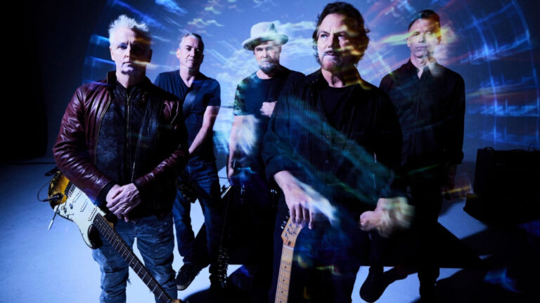 foto mostra integrantes da banda Pearl Jam
