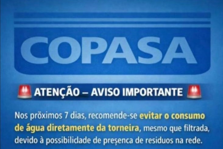 Fake News sobre potabilidade de água na Grande BH