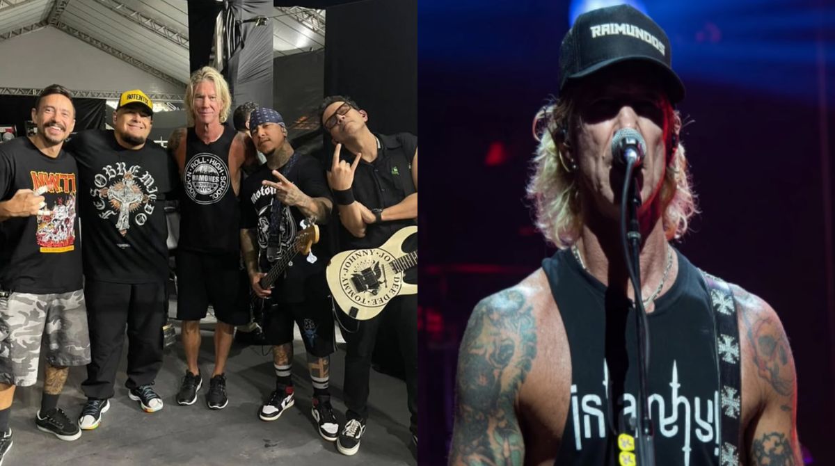 Duff McKagan ganhou o boné do Raimundos no mês passado, durante passagem do Guns n' Roses pelo Brasil. (Foto: Reprodução/Instagram/Raimundos/arthurfitzgibbon)