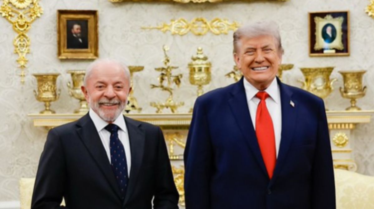 Lula conversou com Trump por mais de três horas na Casa Branca. (Foto: Ricardo Stuckert/PR)