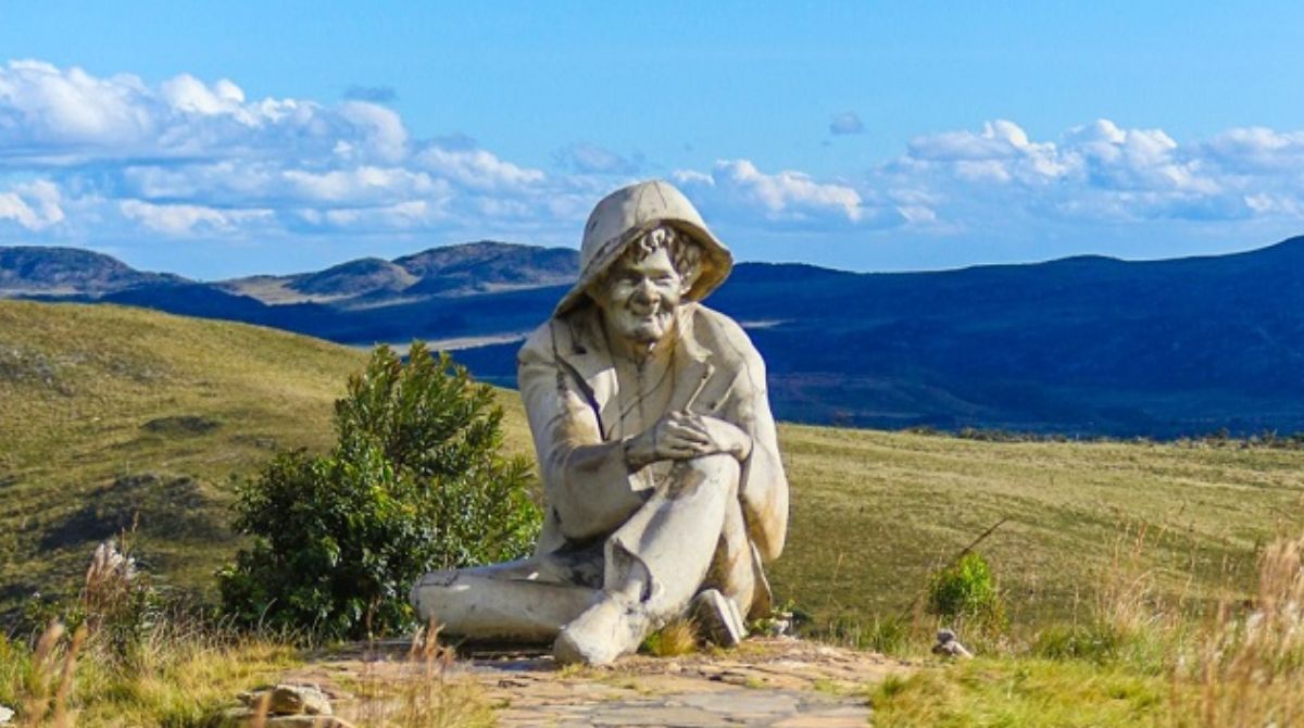 Estátua do Juquinha, símbolo da Serra do Cipó, passou por quase um semestre em restauração. (Foto: MPMG)