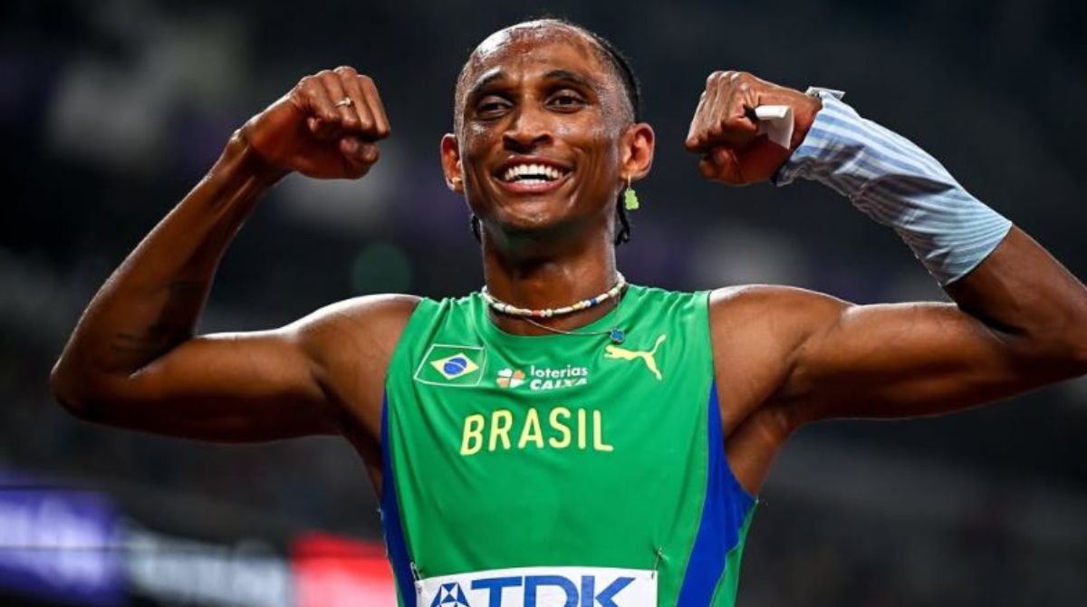 Com direito a pódio duplo para o Brasil, Piu crava a melhor marca do ano nos 300m com barreiras na estreia da Diamond League. (Foto: Reprodução/Instagram/Alison dos Santos)