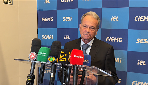 O presidente em exercício da Fiemg, Bruno Melo Lima (João Vitor Bedran / Rede 98)