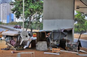 Morador em situação de rua no Centro de BH