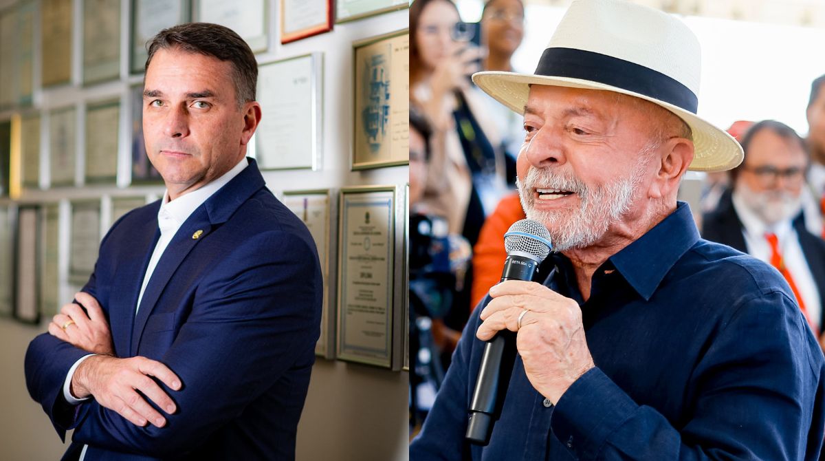 Flavio Bolsonaro e Lula