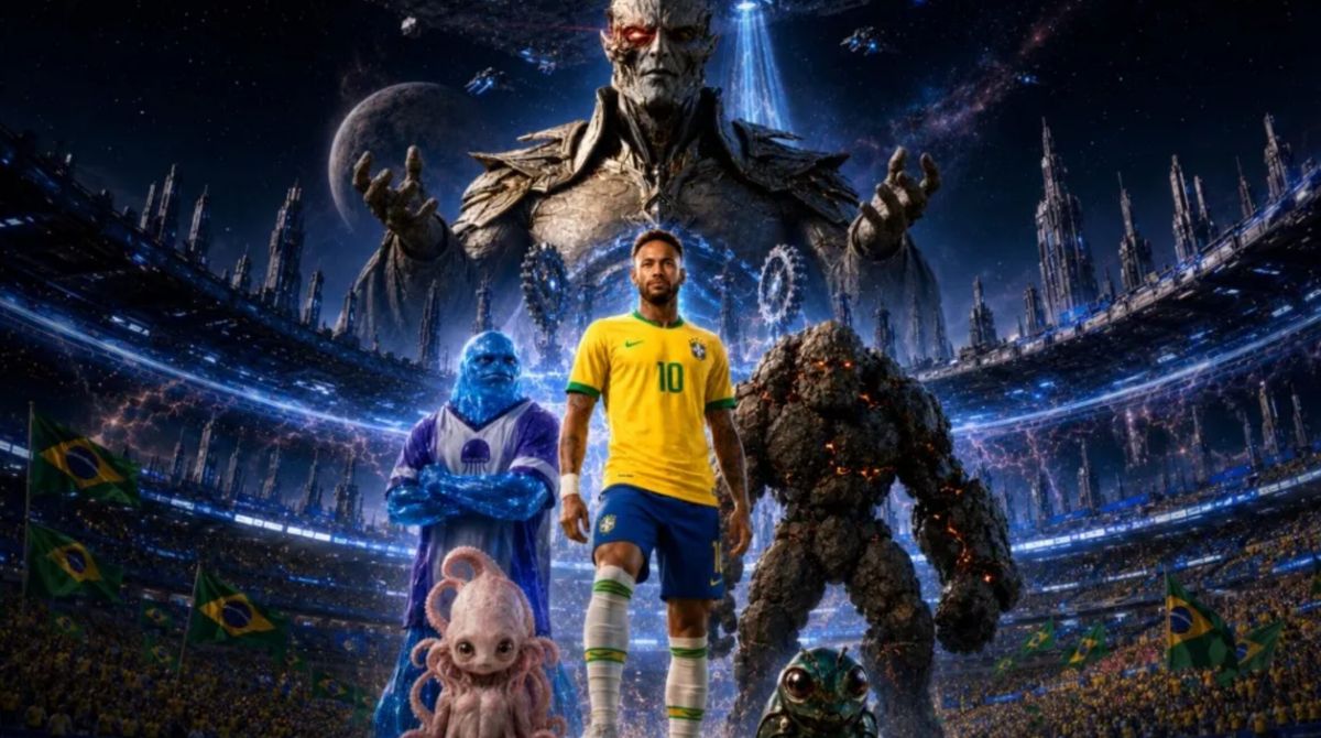 Neymar 'luta contra alienígenas' em novas produções em formato vertical para celular. (Foto: FlareFlow/Divulgação)