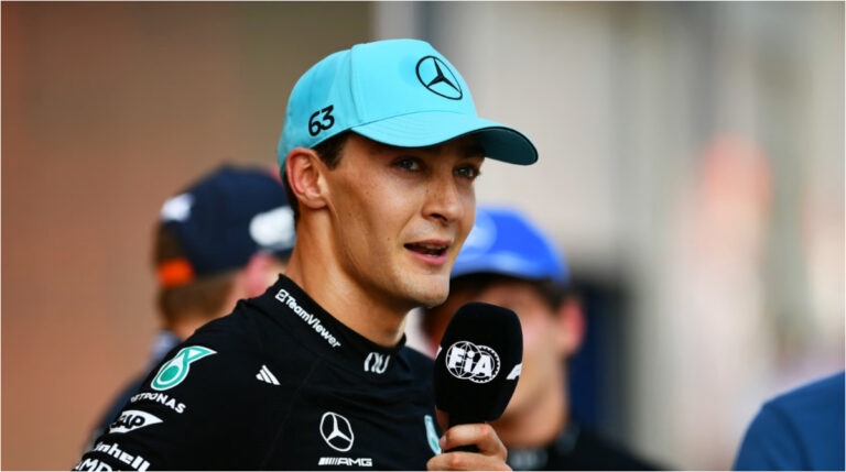 george russell dando entrevista