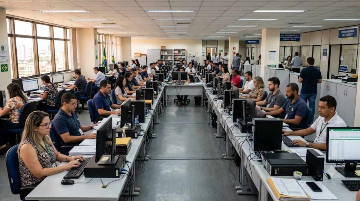 IA chega a 85% das grandes cidades brasileiras, mas encontra barreiras em pequenos municípios por falta de capacitação de servidores. (Foto: Gerada por IA)