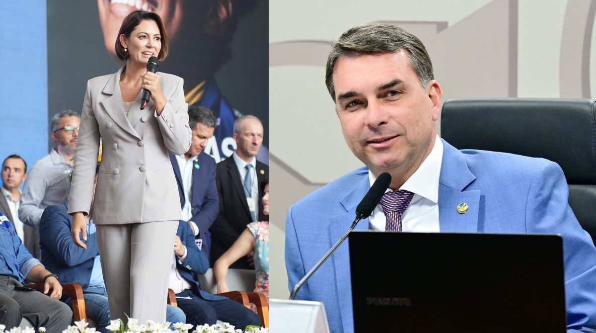michelle e flavio bolsonaro