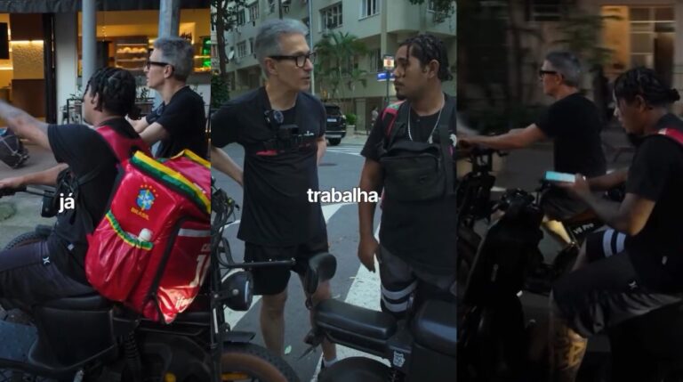 Zema publica vídeo após passar um dia como entregador de aplicativo no Rio