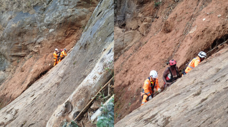 mulher resgatada bombeiros