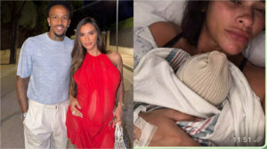 éder e tainá militão posando juntos para foto e montagem feita por IA por tainá simulando nascimento do filho