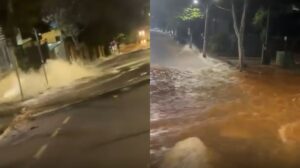 Vazamento de água no Barreiro