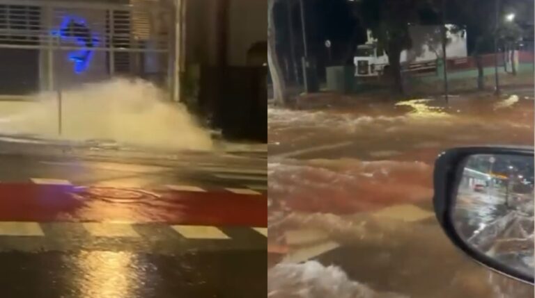 Vazamento de água no Barreiro