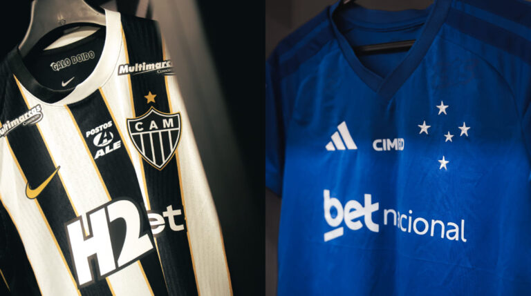 camisa atlético e cruzeiro