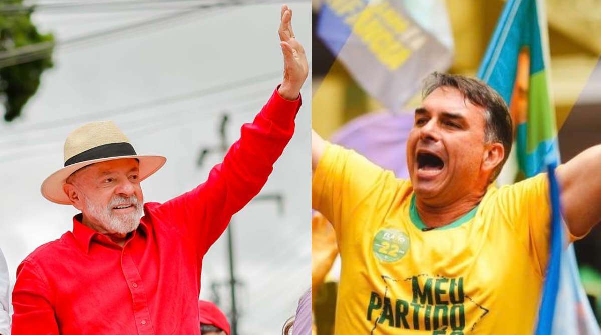 A polarização divide o Brasil entre apoiadores do presidente Lula e de Flávio Bolsonaro, que fazem o segundo turno presidencial no próximo dia 25. (Foto: Ricardo Stuckert (Lula) e Reprodução/Instagram (Flávio)