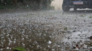 granizo no chão