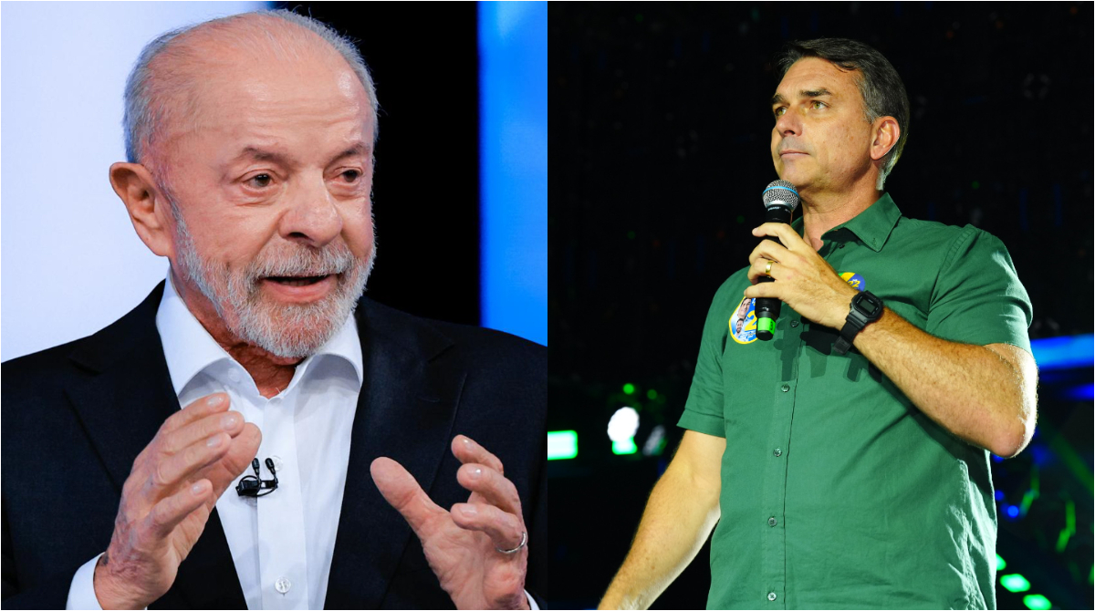 lula no debate da globo e flávio bolsonaro em evento em sp