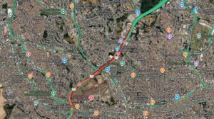 Acidente no Anel Rodoviário de BH envolve ao menos nove veículos e deixa um ferido no bairro Caiçara neste domingo de eleição. (Foto: Reprodução/Google Maps)